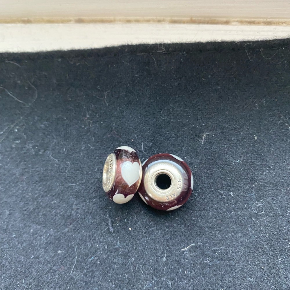 Pandora heart charm in purple